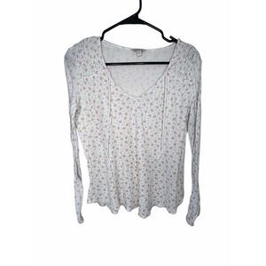 Lucky Brand Floral Long Sleeve Blouse